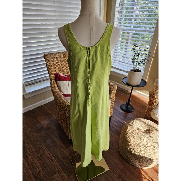 Dare To Dress Vintage Lime Green Shift Dress Size 9 Y2K Made in USA - Picture 10 of 15